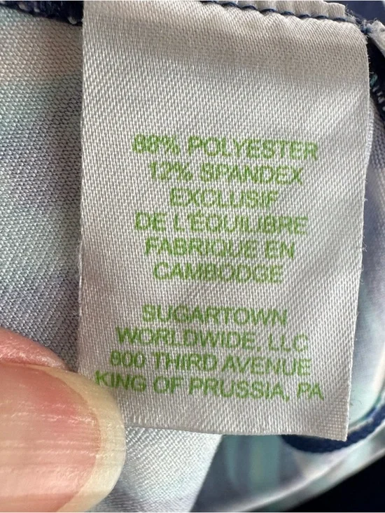 Lilly Pulitzer Blue & Aqua Swirl Print Leggings Luxletic Weekender Crash Bash - Picture 6 of 9